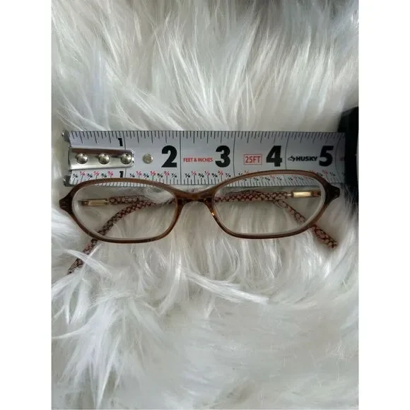 Coach Margarete toffee Eyeglasses Frames Full Rim Transparent Brown Clear Womens - Picture 8 of 9